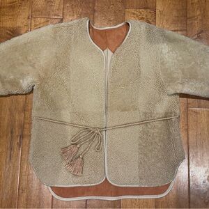 Milena Silvano Diamond patch Kimono with crochet belt